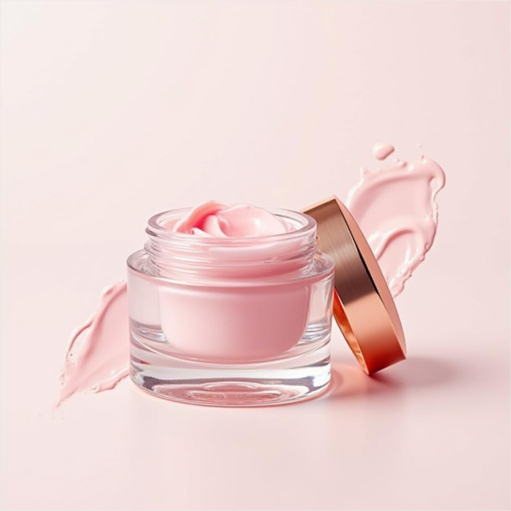 Rose & Hibiscus pink face cream